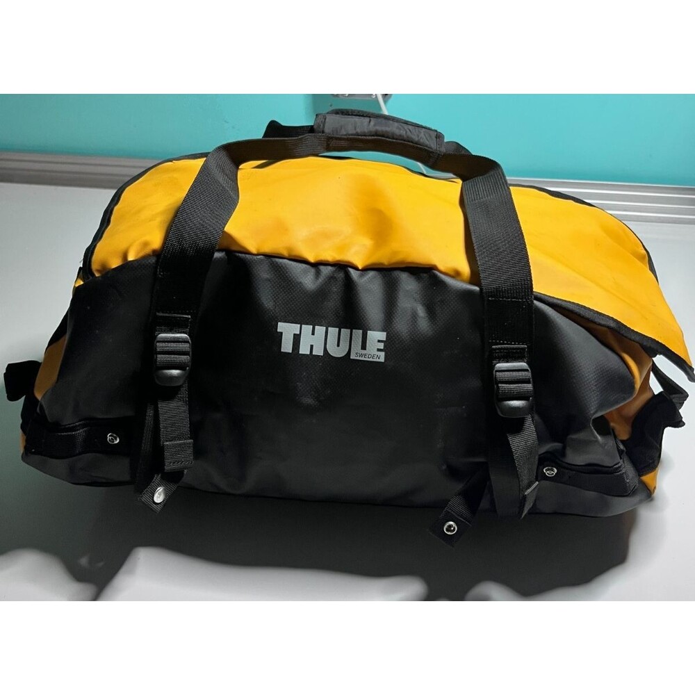 Thule Chasm 40L Duffel Bag Yellow Black Weather Resistant